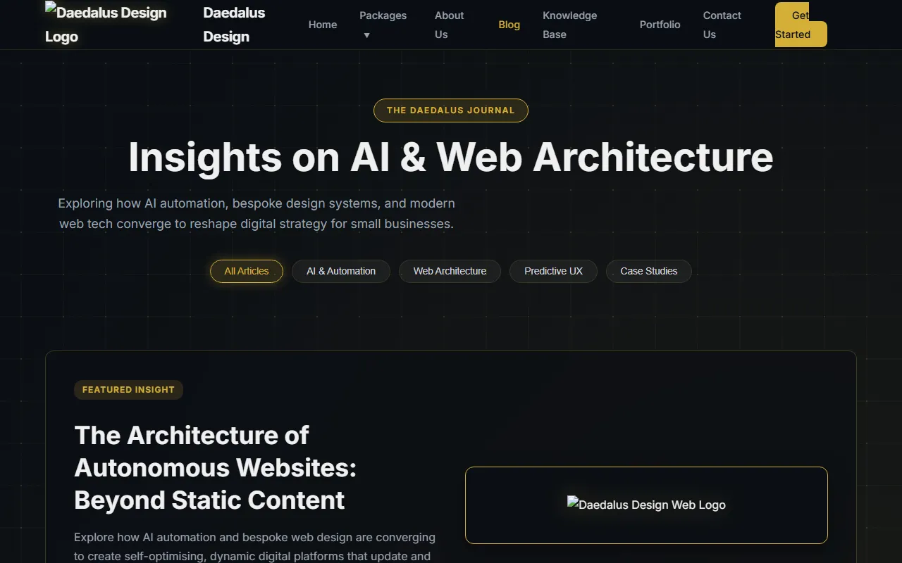 Daedalus Design Blog homepage