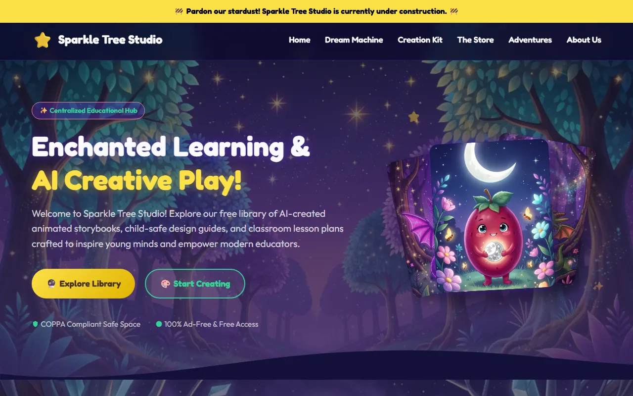 Sparkle Tree Studio homepage